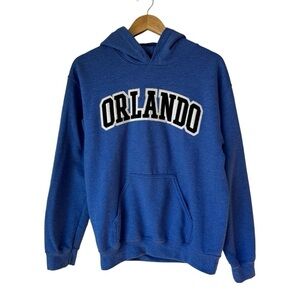 Orlando FL Periwinkle Blue Oversized Hoodie Sweatshirt, Small